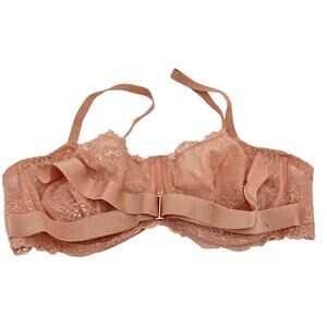 Adore Me Pink Lace Underwire Balconette Bra Size 38DD